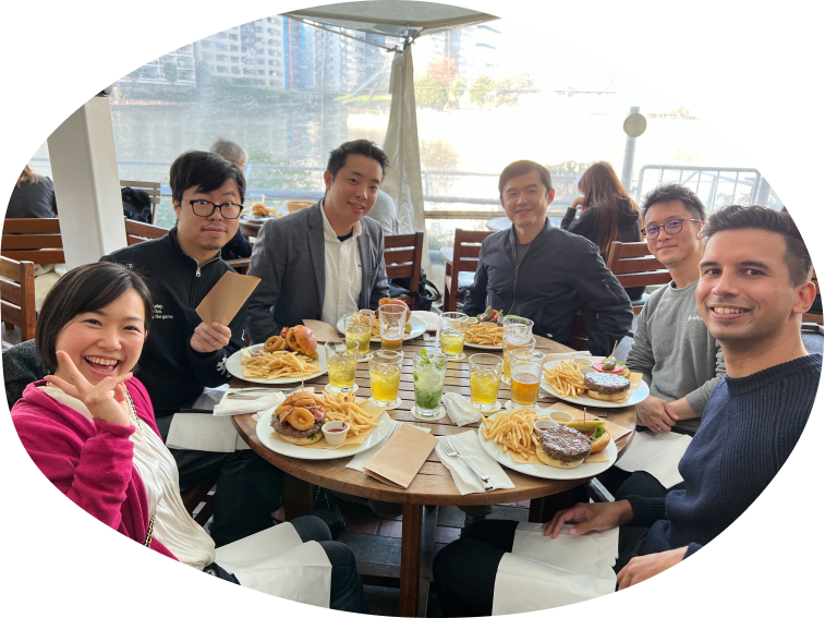 Tellus members having lunch together